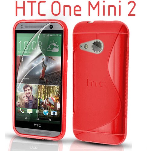  Gumijasti / gel Sline etui za HTC One Mini 2 - rdeči Slike