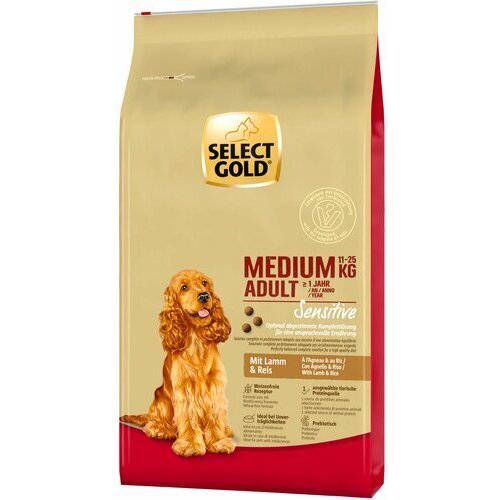 Select Gold dog sensitive medium adult lamb&rice 4kg Slike