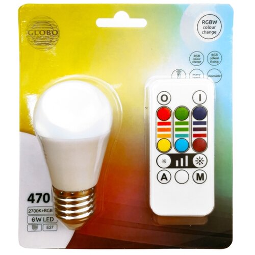 led rgbw prigu&amp;scaron;iva sijalica illu E27/6W/230V 3000K + daljinski upravljač - globo 106753 Slike
