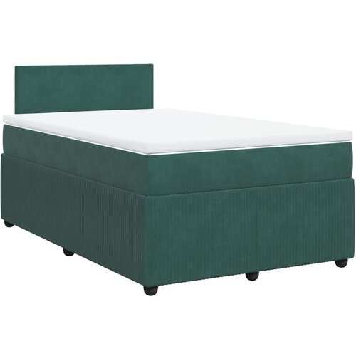 Maison Chic Box spring postelja - Vzmetna postelja z vzmetnico temno zelena 120x200 cm žamet SL11868, (21901824) Cene