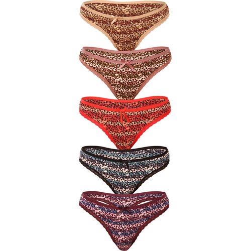 Fine Woman 5PACK women's thongs multicolor Cijene