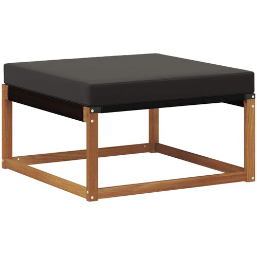  Set vanjskih sofa 7 kom. Prirodna i crna Čvrsto drvo akacije Slike