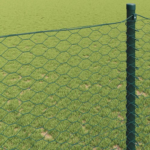  Heksagonalna ograda 1 x 10 m PVC Zelena Slike