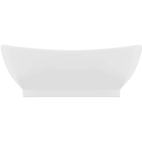 VidaXL luksuzni ovalni umivaonik mat bijeli 58,5 x 39 cm keramički Slike
