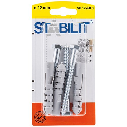 STABILIT tipla za porobeton (Promjer tiple: 12 mm, Duljina tiple: 60 mm, 3 Kom., S vijcima) Cijene