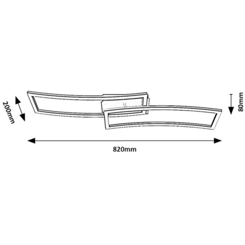 Rabalux plafonjera cirilla led 40W crna (71005) Slike