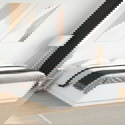 Furnova Posteljni okvir bel 150x200 cm inženirski les, (21942839) Slike