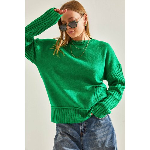 Bianco Lucci Women's Pocket Detailed Knitwear Sweater Slike
