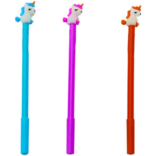 Unicorn Ballpoint Pen Black Cap Refill Mix Purple Orange 0.5mm Cene