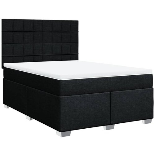 Maison Chic Box spring posteljni - Vzmetna postelja z vzmetnico črn 140x190 cm blago SL11591, (21883114) Cene