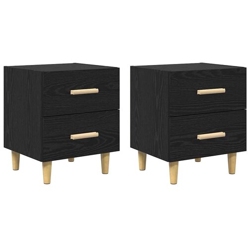  za krevet s ladicama 2 pcs Crni hrast 40 x 35 x 47.5cm Slike