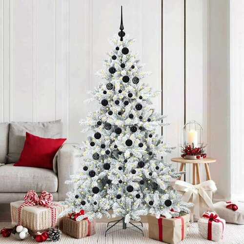 vidaXL Umjetno božićno drvce s nogom with LEDs s stalakom 180cm PVC Cijene