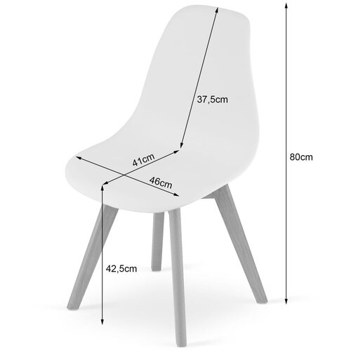  KITO stolica - krem ​​/ prirodne noge x 4 Slike