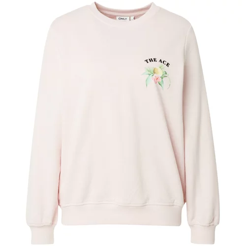 Only Sweater majica 'JULIA' zelena / roza / svijetloroza / crna