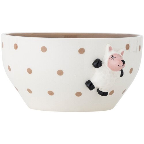 Bloomingville Mini Bijela/smeđa dječja zdjelica od kamenine &amp;oslash; 14 cm Dolly &amp;ndash; Slike
