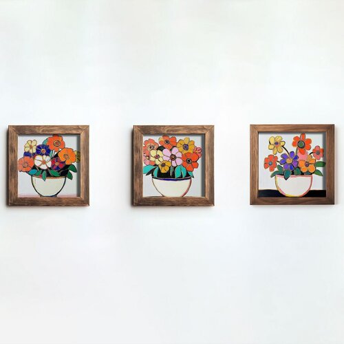 Wallity slika UKZM065, 3 dela, 16 x 16 x 2 cm Slike