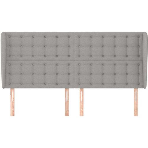  Uzglavlje s u&amp;scaron;ima svjetlosivo 163x23x118/128 cm od tkanine Slike