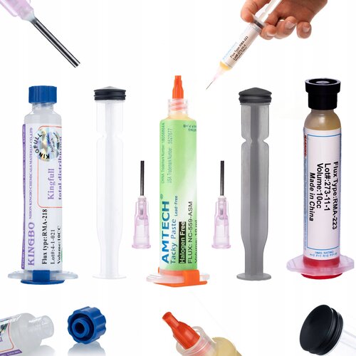 Rosfix Set Kingbo 218/NC-559-ASM/RMA-223 Flux Za Spajkanje v Brizgi – Gel No-Clean, 10cc | Igla 1,025/1,275 mm, Tlačnik, (5000356455) Cene