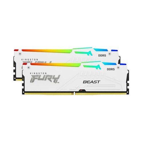 Ram DDR5 Kingston 64GB (2x32GB kit) PC5600 KF556C36BWEAK2-64 Fury Beast RGB White Expo Cene