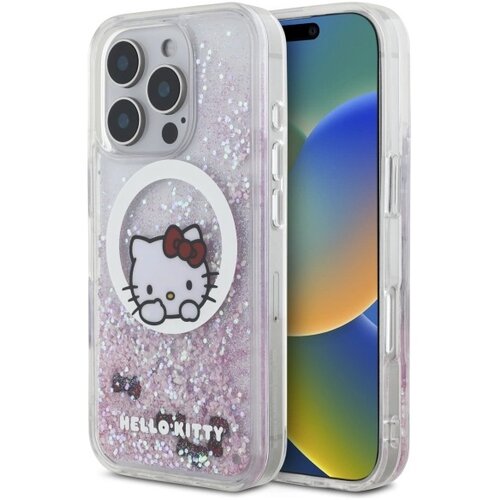 Hello Kitty TEKOČI OVITEK Z BLEŠČICAMI ZA MAGSAFE OVITEK ZA IPHONE 16 PRO BEL, (21897129) Cene