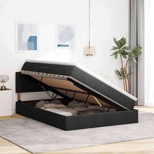  Krevet s madracem i skladi&amp;scaron;tem s madracem Crna 140 x 190 cm Slike