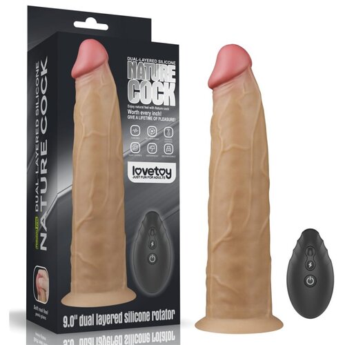 Lovetoy 9.0inch Dual Platinum Silicone Rotator LVTOY00543 Slike