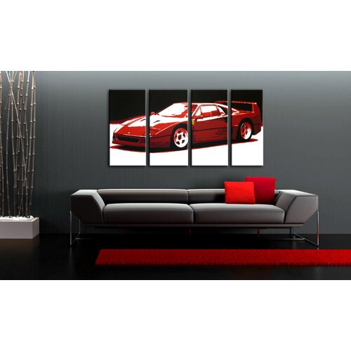  Ročno izdelana slika POP Art FERRARI F40 4-delna (POP ART) Cene