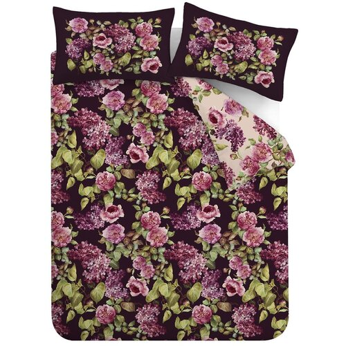 RHS Ljubičasta pamučna posteljina za bračni krevet 200x200 cm Pia Floral &amp;ndash; Slike