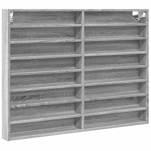 Vitrina boja sivog hrasta sonome 100x8,5x75 cm drvena Slike
