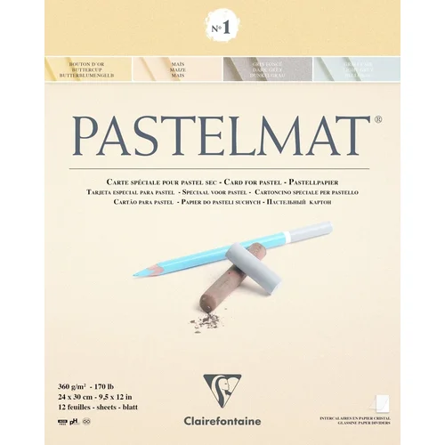 Clairefontaine Pastelmat Glued Pad N1 Blok za skiciranje 24 x 30 cm 360 g