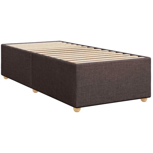  Boxspring krevet s madracem Tamno smeđa 100 x 200 cm Tkanina - Tamno smeđa 100 x 200 cm Dizajn linija Slike