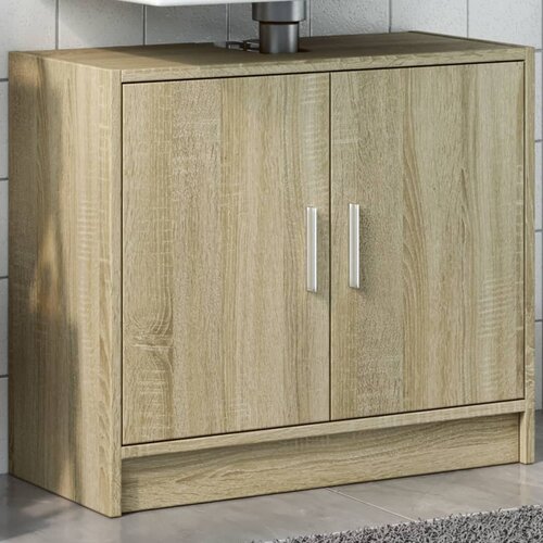 The Living Store Omarica za umivalnik sonoma hrast 63x29x55 cm inženirski les - Omarica Za Umivalnik, (21436630) Cene