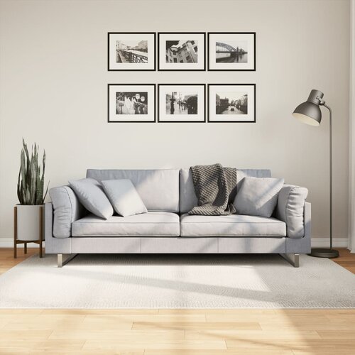 VidaXL Tepih IZA kratka vlakna skandinavski izgled krem 140x200 cm Slike