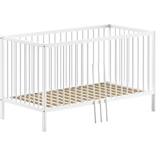 Vipack Bela otro&amp;scaron;ka posteljica iz masivnega bora 60x120 cm DINO &amp;ndash; Slike