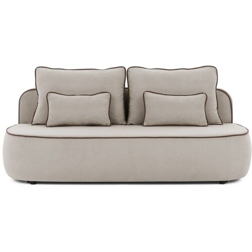 Ropez Smeđa/smeđe-siva bar&amp;scaron;unasti sklopiva/s prostorom za odlaganje sofa 210 cm Saga &amp;ndash; Slike