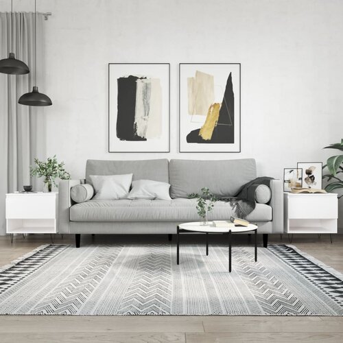 vidaXL Klubska mizica 2 kosa bela 50x46x50 cm inženirski les Cene
