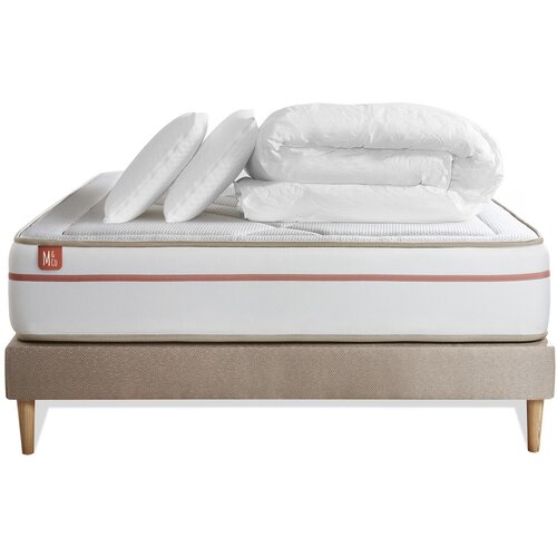 Marmottes &amp;amp; Co Celoten paket za posteljo - Vzmetnica 160x200 cm + vzmetnica z letvami (komplet) + 2 vzglavnika + odeja - Le Paisible, (21613967) Slike
