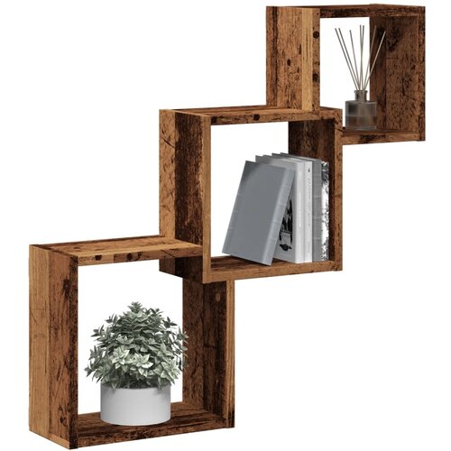  Kockaste zidne police boja drva 68x15x68 cm konstruirano drvo Cene