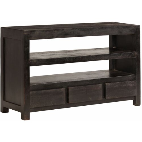 TV omarica iz trdnega akacijevega lesa 90x30x55 cm temno rjava Slike