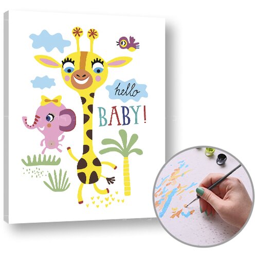  Slikanje po brojevima HELLO BABY - Level Starter 40x50 cm | bez okvira Cene