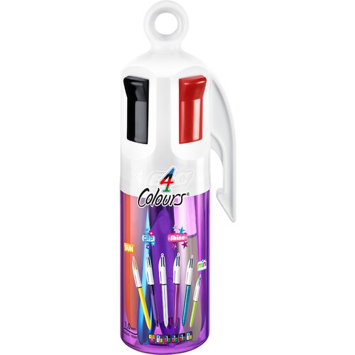 Bic izvlečni kemični svinčnik, zbirka 4 barv, etui za 6, (21656452) Cene