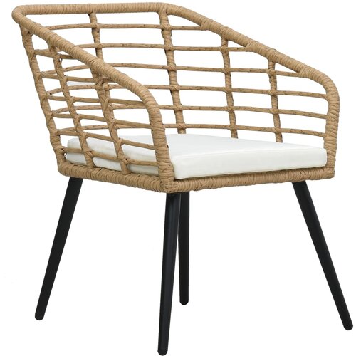 Maison Chic Vrtni stoli - Stol za vrt z blazinami 2 kosa poli ratan barva hrasta JS2130, (21876741) Slike