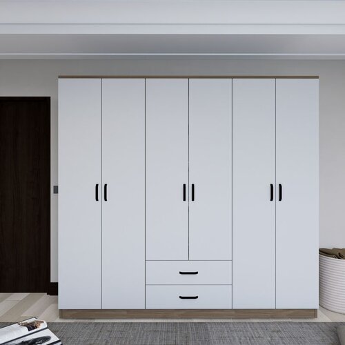 Hanah home yaman 1600-64 light walnut wardrobe Cene