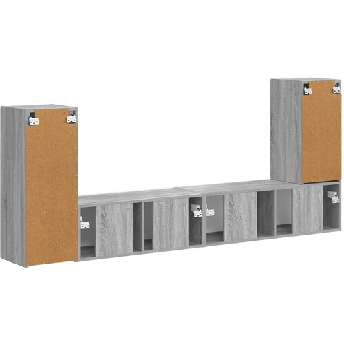  Set TV komoda 4 pcs Siva Sonoma Konstruirano drvo Slike