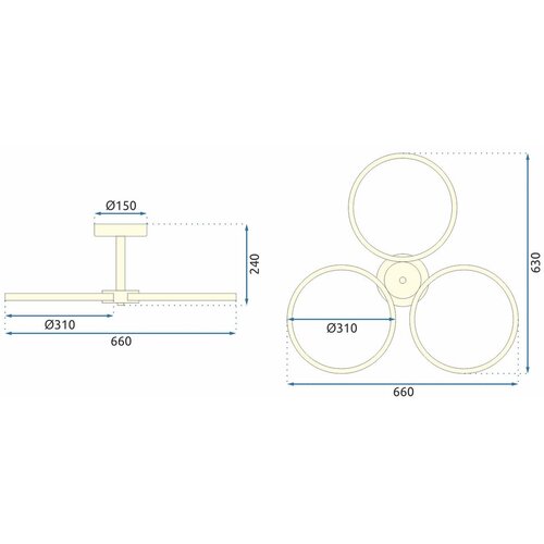 Toolight Viseća stropna svjetiljka LED APP993-c Gold + Pilot Slike