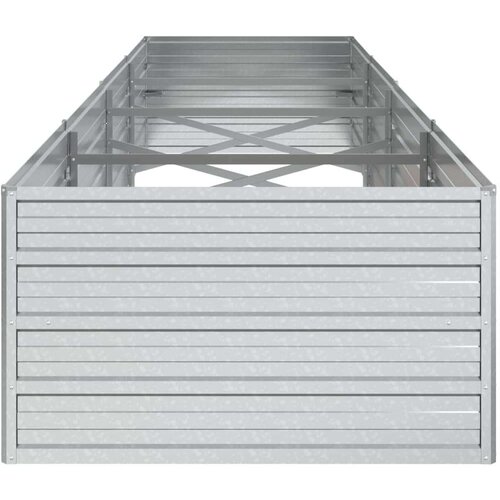 VidaXL Povi&amp;scaron;ena vrtna gredica 320 x 80 x 45 cm pocinčani čelik srebrna Slike