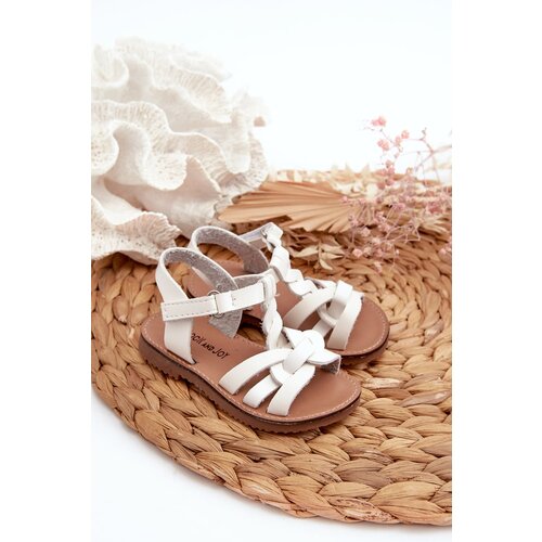 Kesi Children&amp;#039;s sandals with velcro fastening, white Marimona Slike