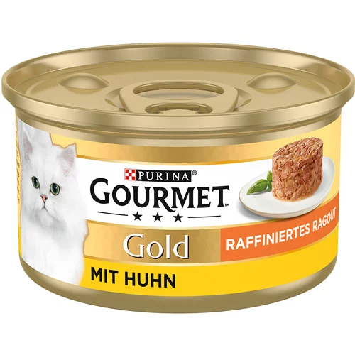 Gourmet Snižena cijena! 24 x 85 g Gold mokra hrana za mačke - Rafinirani ragu piletina
