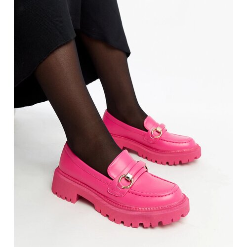 Gemre Dark pink loafers with a buckle Lasima Slike