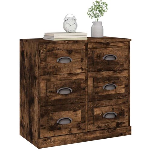  Komoda boja dimljenog hrasta 70x35,5x67,5 cm konstruirano drvo Slike